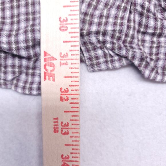 Trader Bay Tartan Flannel Long Sleeve Button Up Shirt Mens Size XL Maroon White - Picture 7 of 10